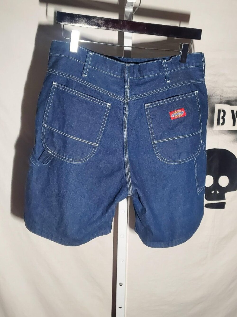 Dickies Y2K Dark Denim Carpenter Shorts Sz 34w *read description